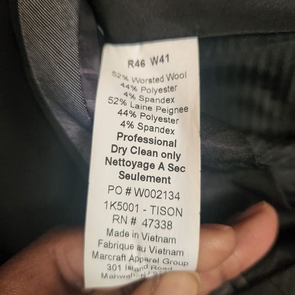 Karl Lagerfeld W41 R46 Black Slacks - Picture 6 of 7